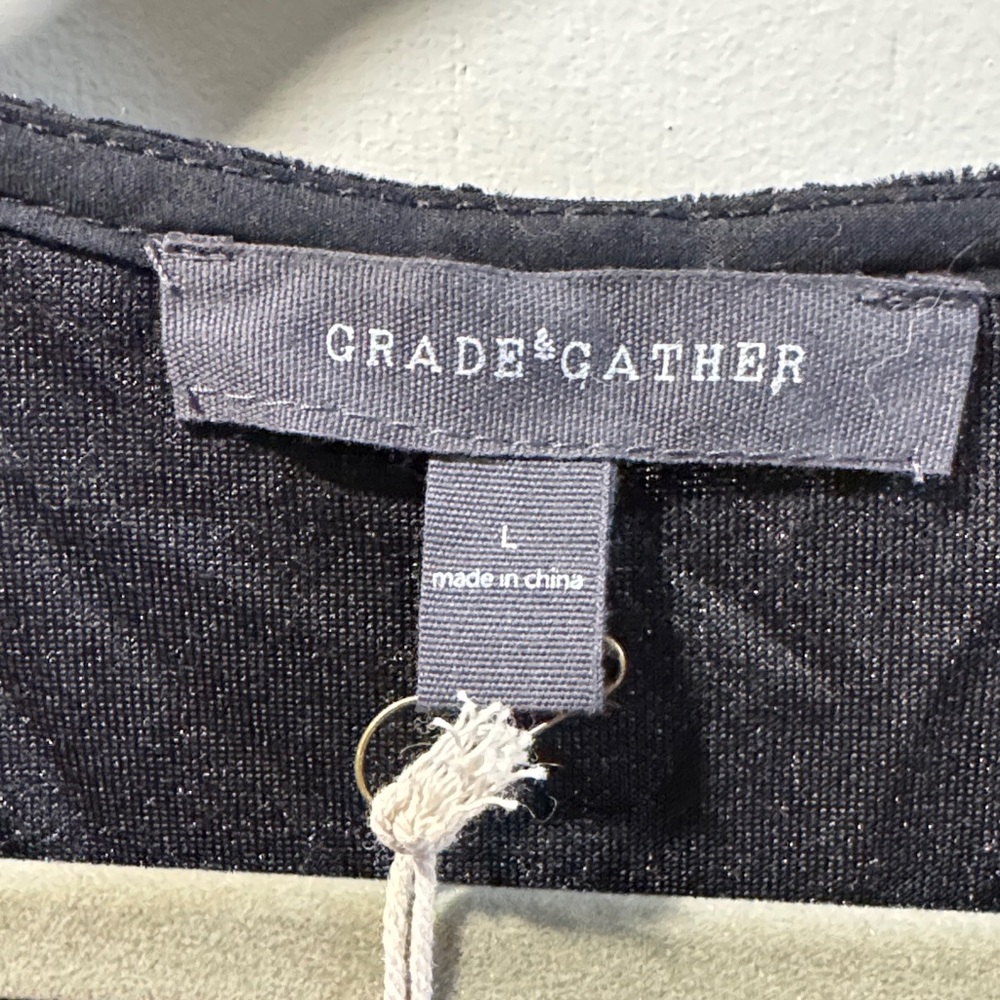 Grade & Gather NWT Black Velvet Dress - Picture 2 of 3